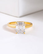 2ct Emerald-cut classic solitaire ring