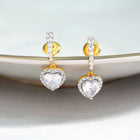 Heart Halo Drop Earrings | Gold Vermeil