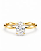 2ct Oval cut Solitaire ring | Gold Vermeil