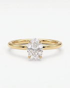 2ct Oval -cut classic solitaire ring | Gold Vermeil