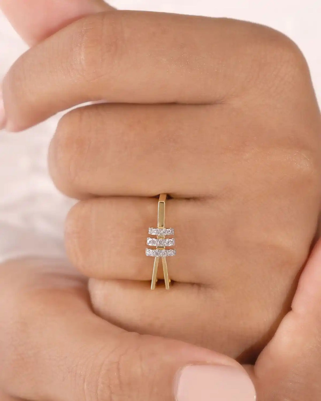 Arelina Monzonite Vermeil ring