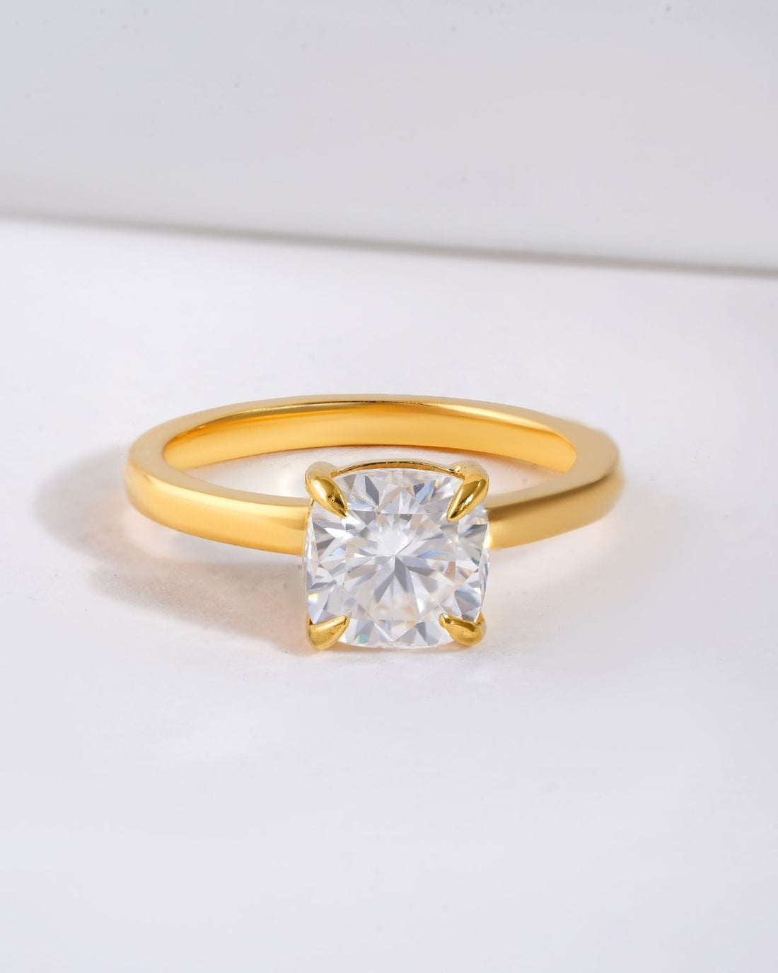 2ct Cushion moissanite diamond ring