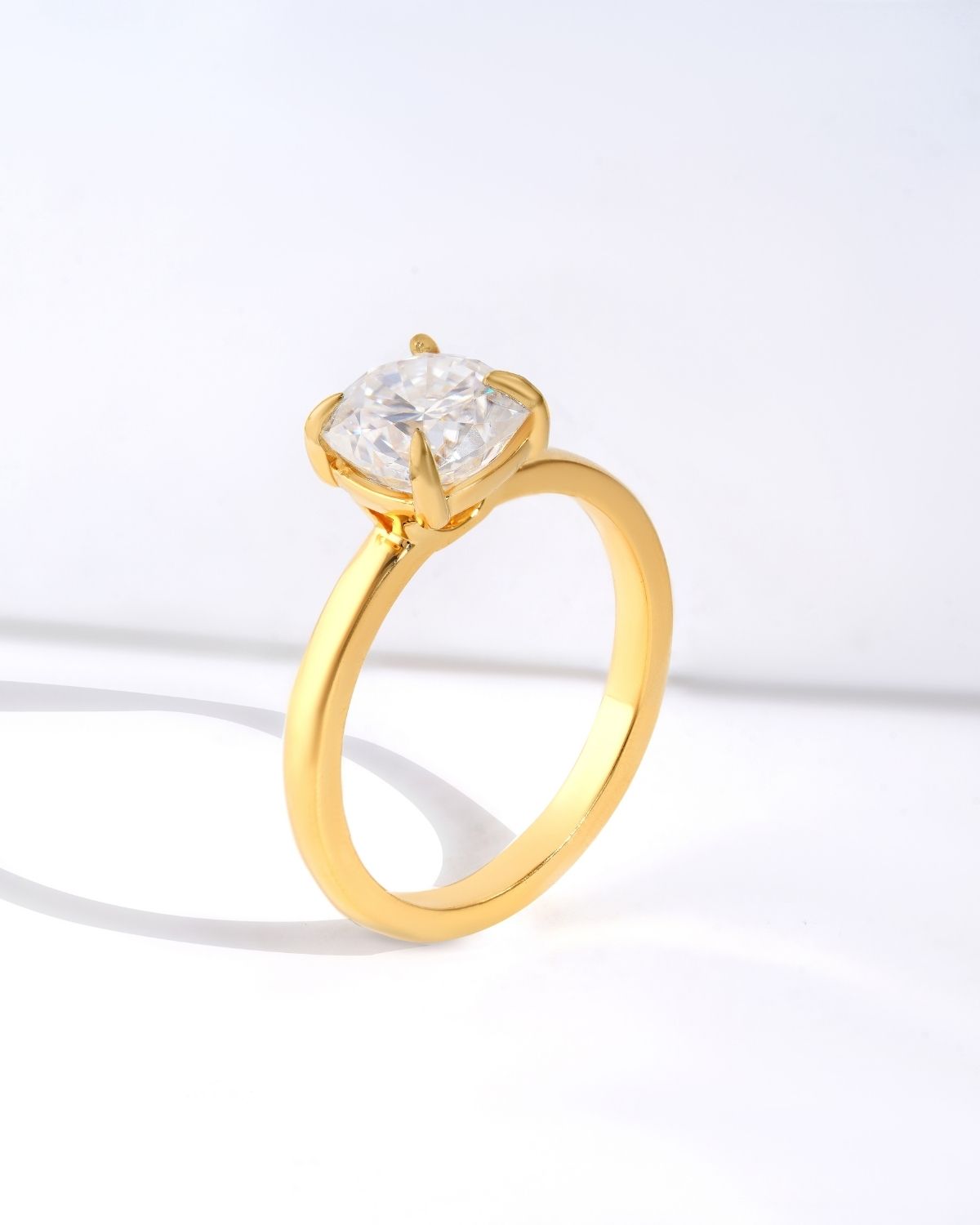 2ct Cushion moissanite diamond ring