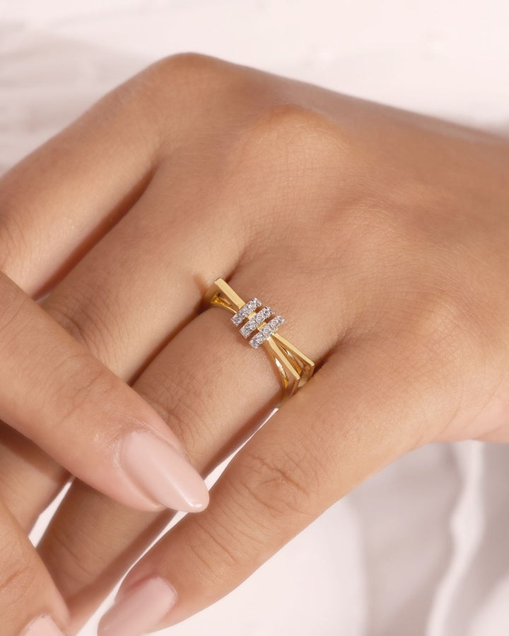 Arelina Monzonite Vermeil ring
