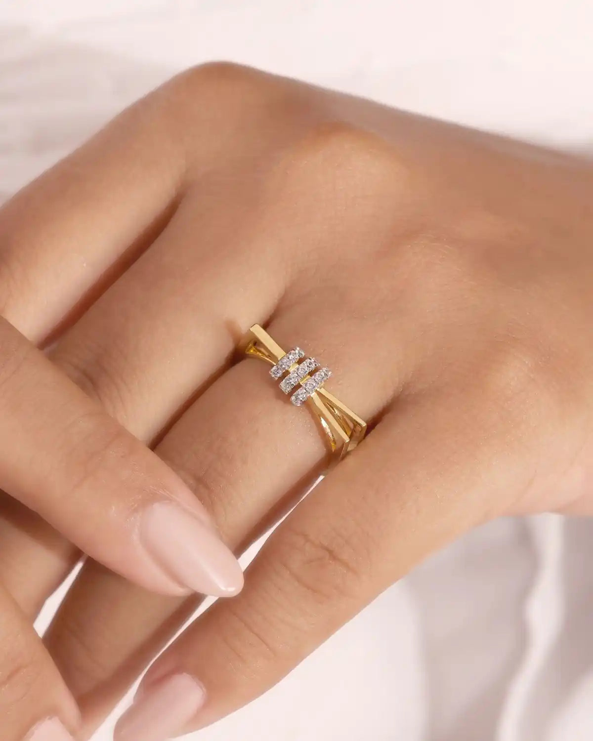 Arelina Monzonite Vermeil ring