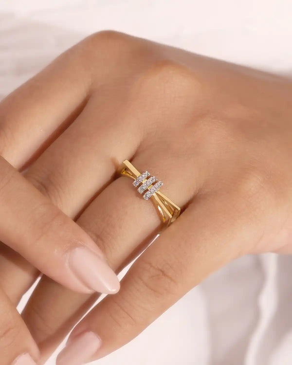 Arelina Monzonite Vermeil ring