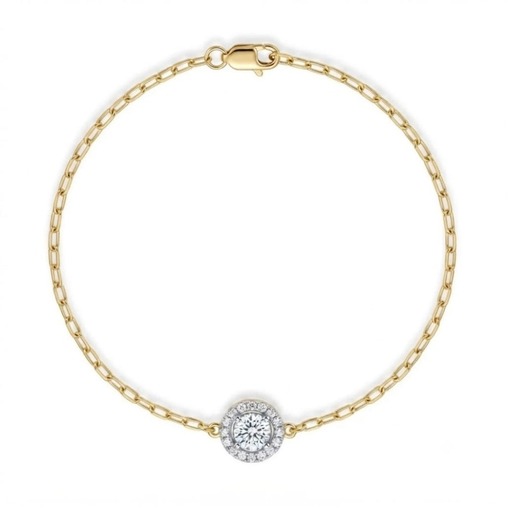Solitaire Diamond Charm Bracelet