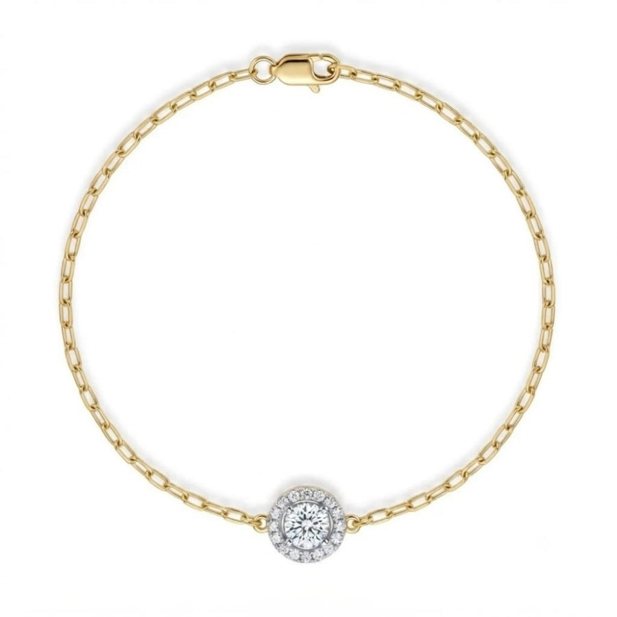 Solitaire Diamond Charm Bracelet