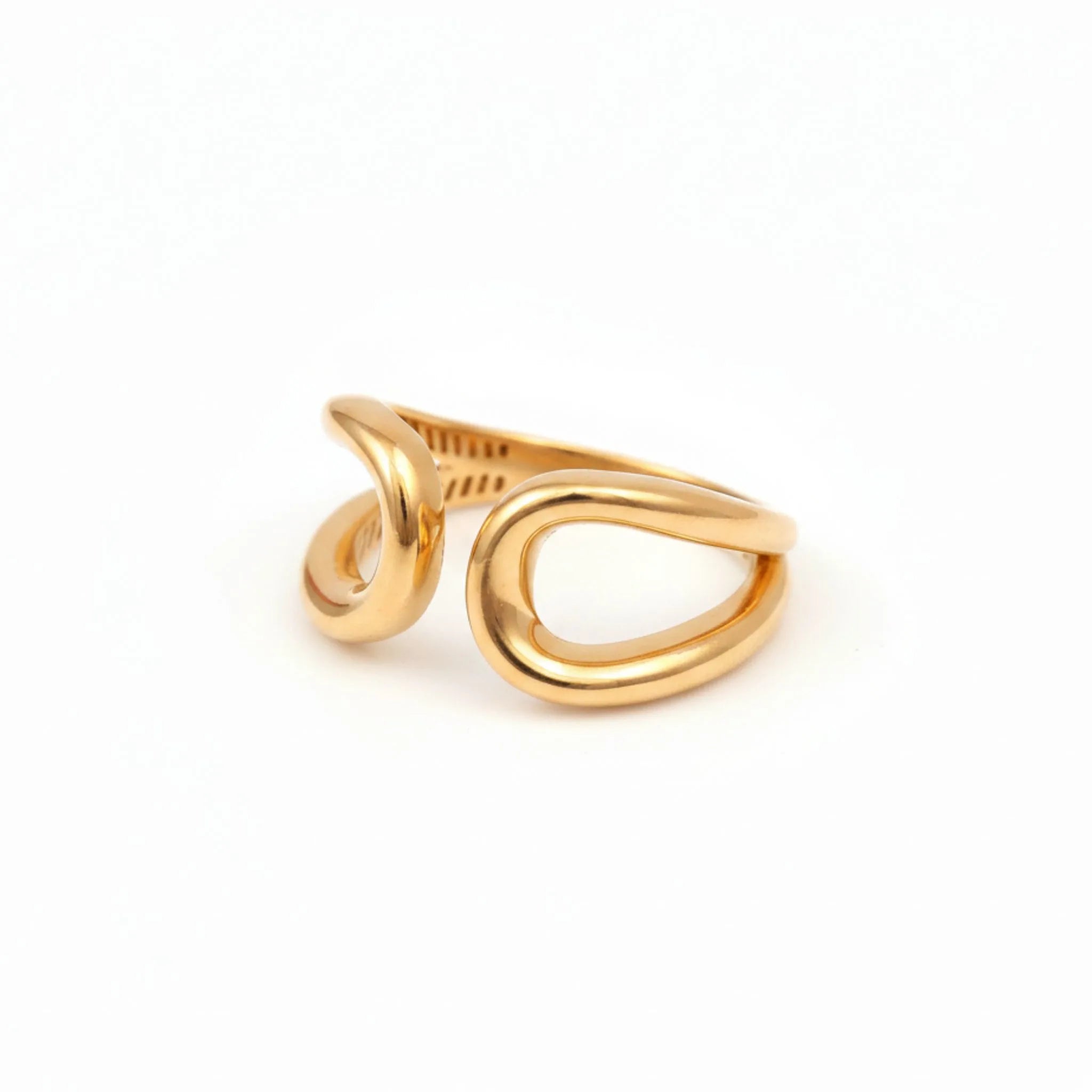 Open Loop Statement Gold Plated Ring
