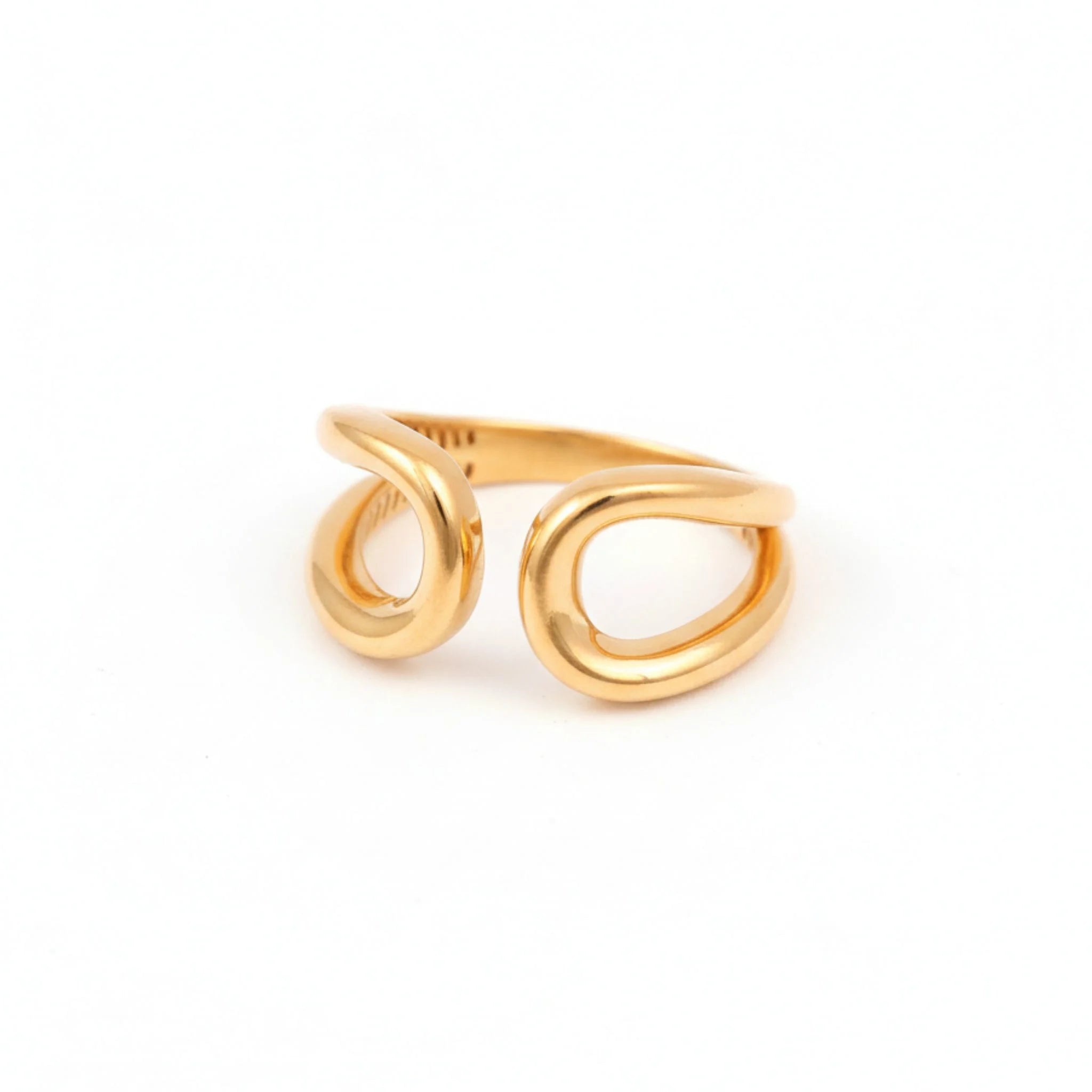 Open Loop Statement Gold Plated Ring