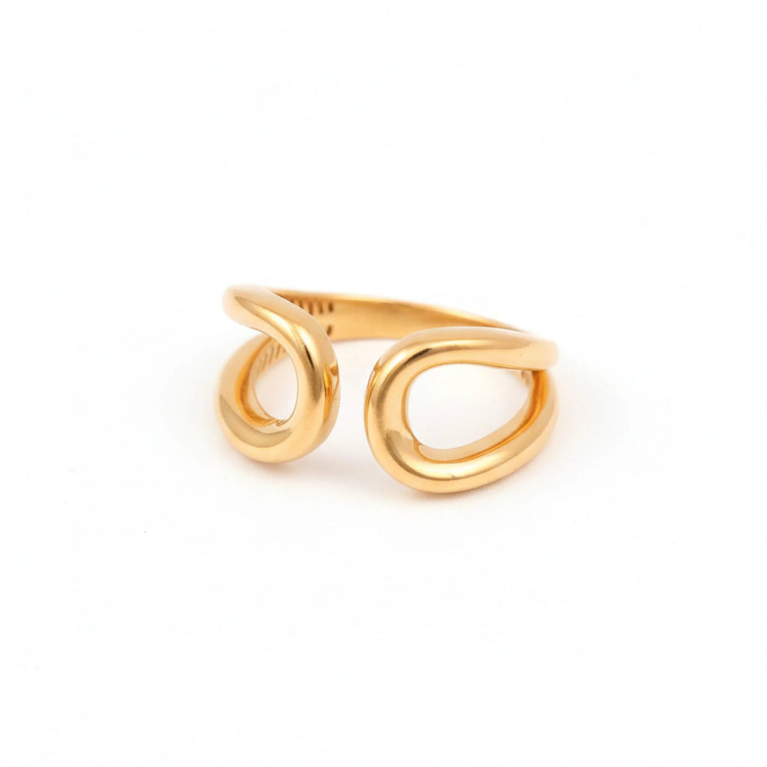 Open Loop Statement Gold Plated Ring