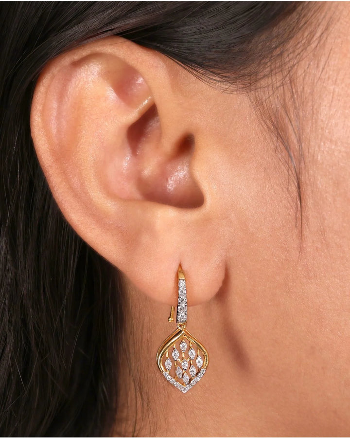 Diamond Lattice Drops | Gold Vermeil