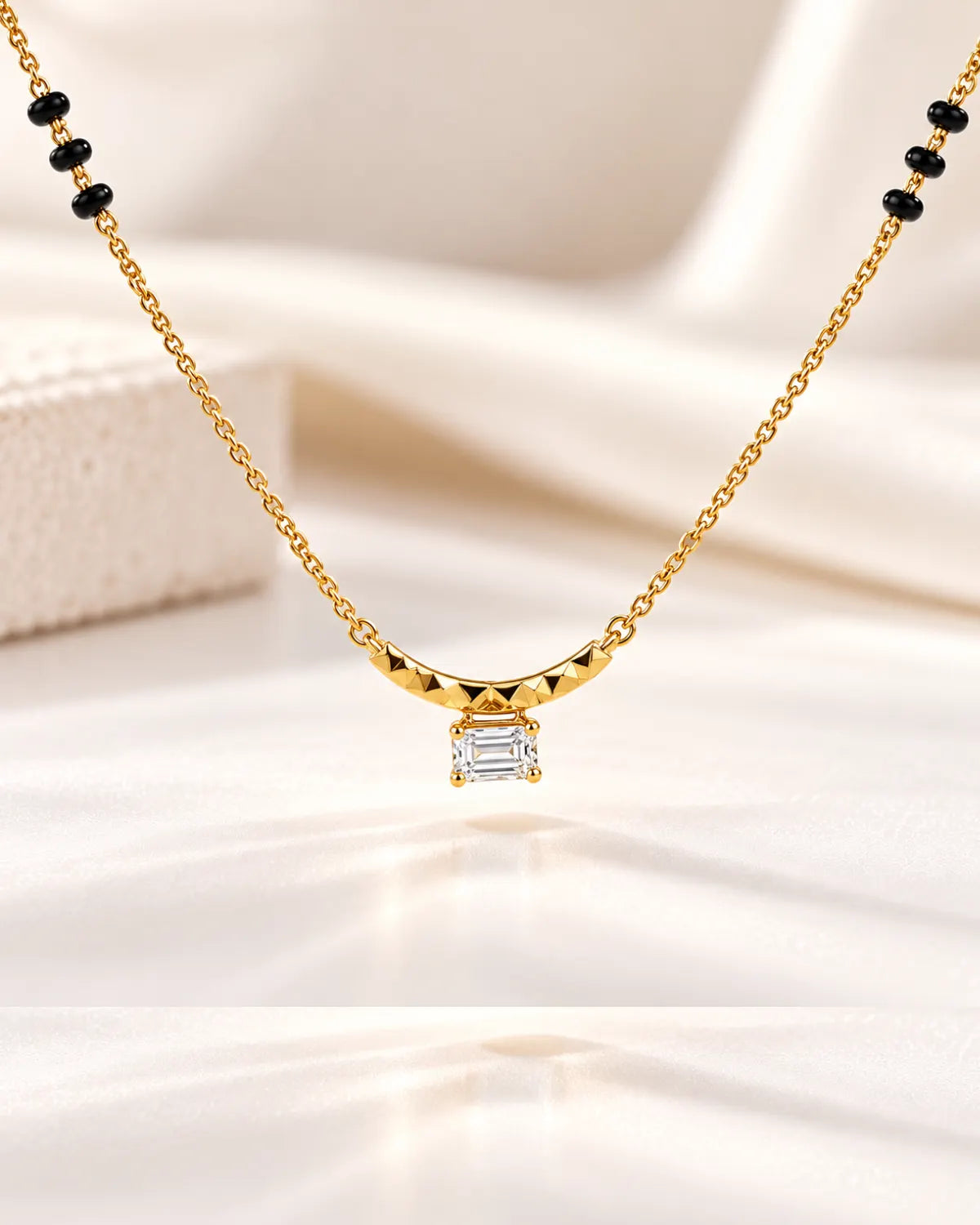 Amaya Diamond Mangalsutra | Gold Vermeil