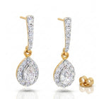 Pear Halo Drop Earrings | Gold Vermeil
