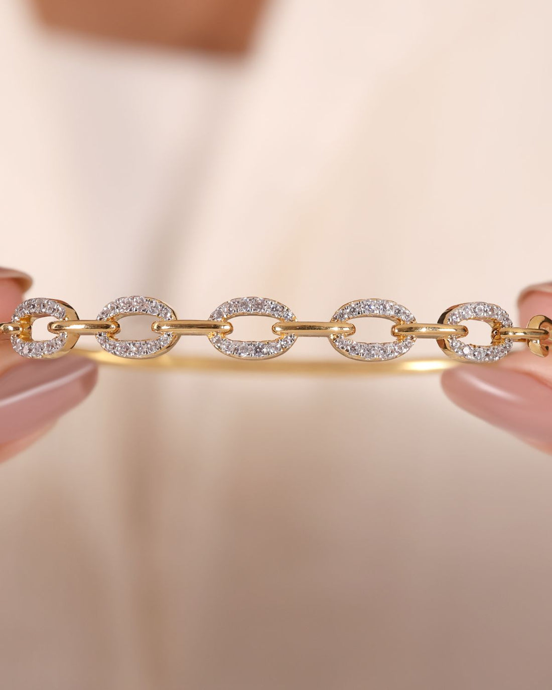 Link Bangle Bracelet | Gold Plated
