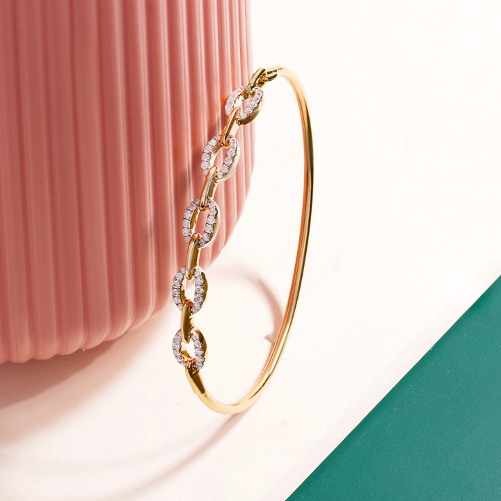 Link Bangle Bracelet | Gold Plated