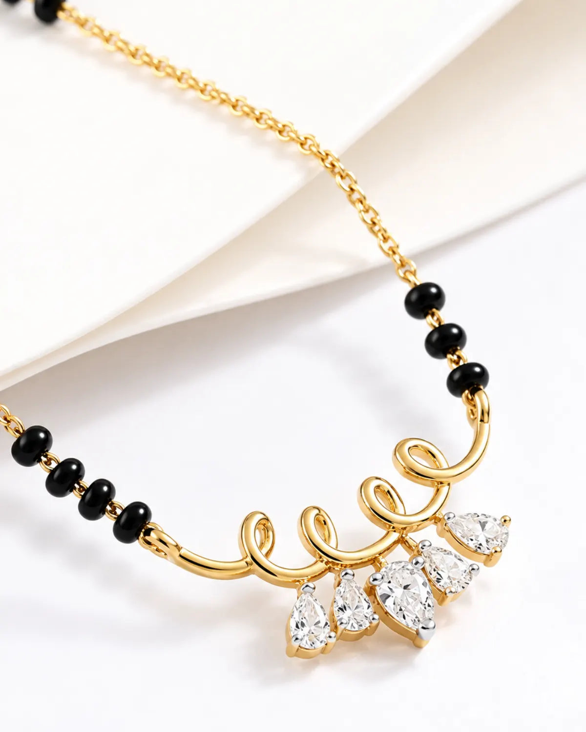 Floral Arc Mangalsutra | Gold Vermeil