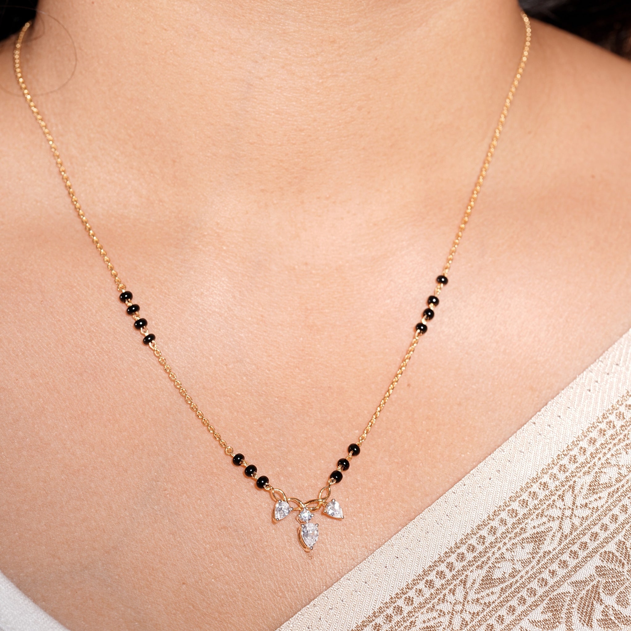 Pear Drop Mangalsutra | Gold Vermeil