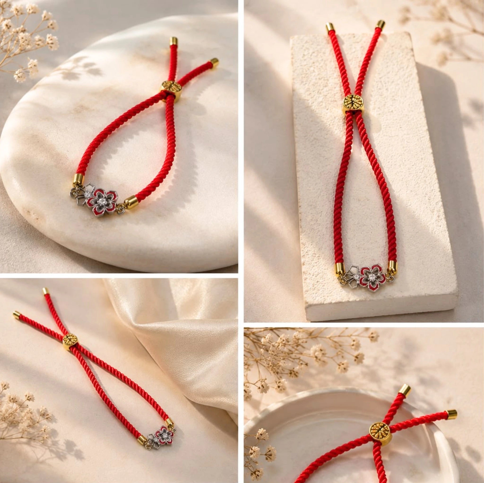 Blooming Bond Silver Rakhi