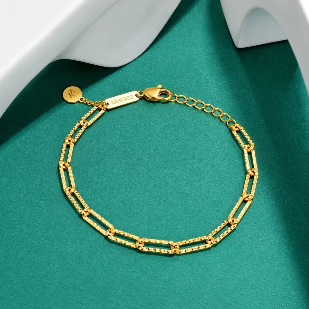 Gold Paperclip Chain Bracelet