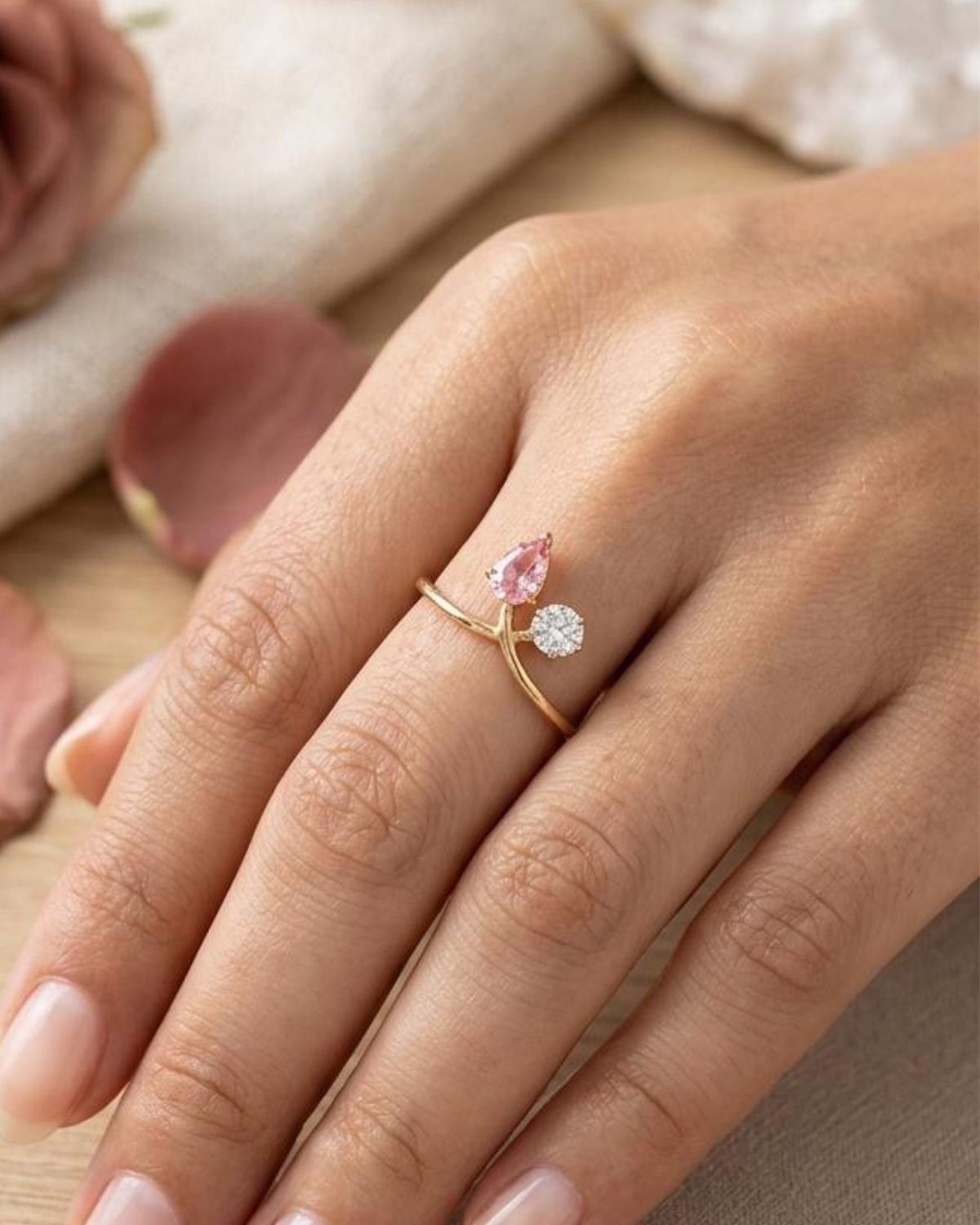 Tourmaline Twist Ring | gold vermeil
