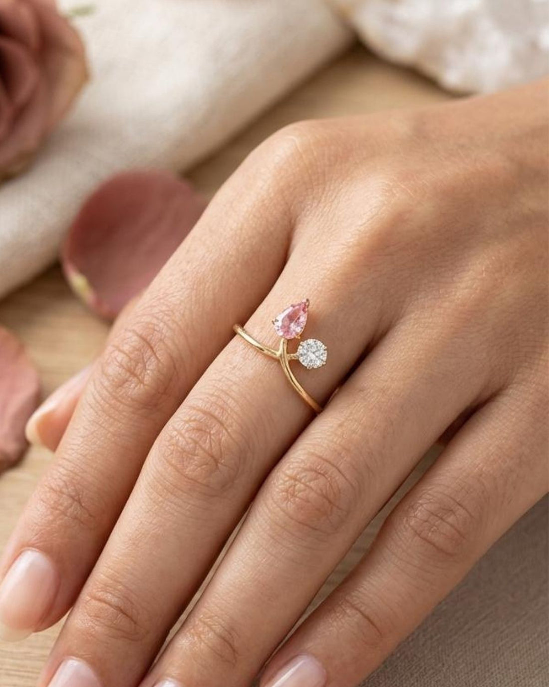 Tourmaline Twist Ring | gold vermeil