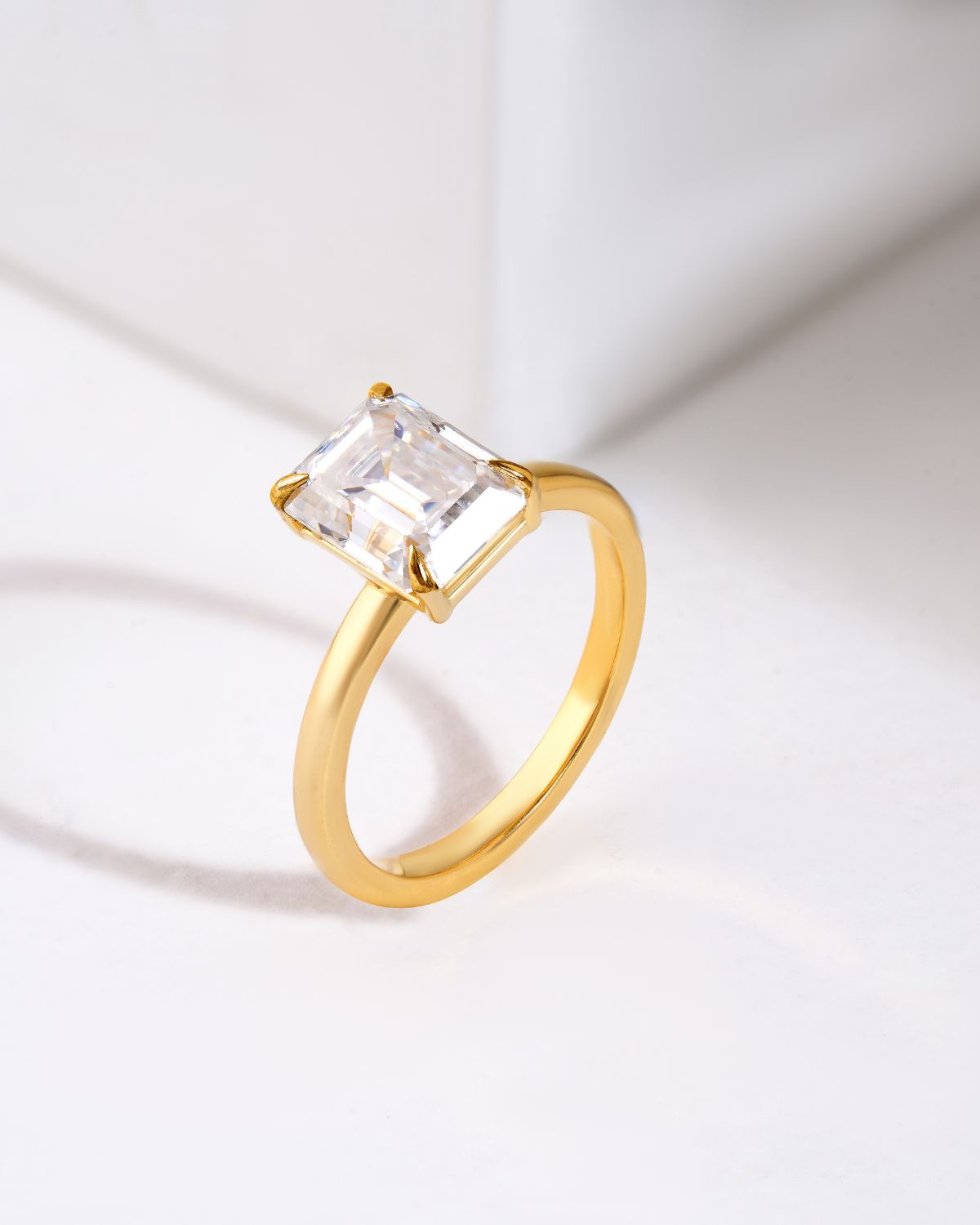 2ct Emerald-cut classic solitaire ring