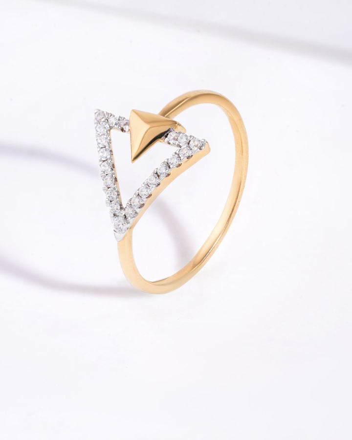 Eva moissanite diamond ring | Gold Vermeil