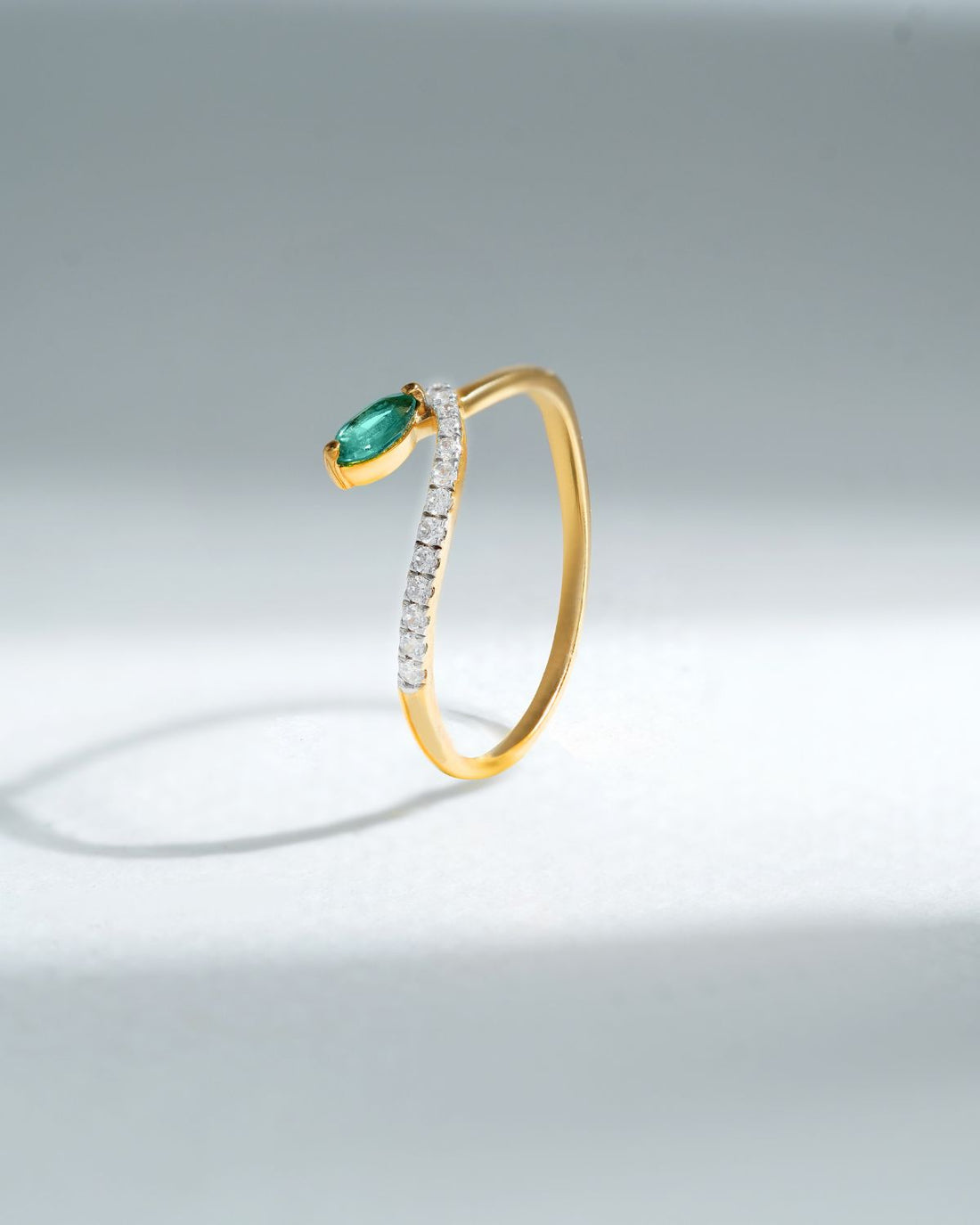 Green Lime Gemstone Ring | Gold Vermeil