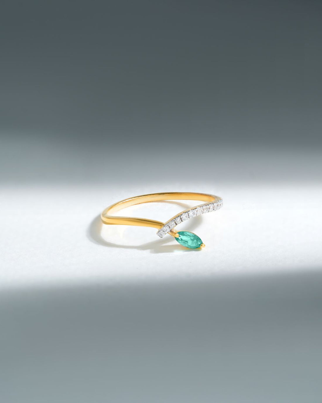 Green Lime Gemstone Ring | Gold Vermeil