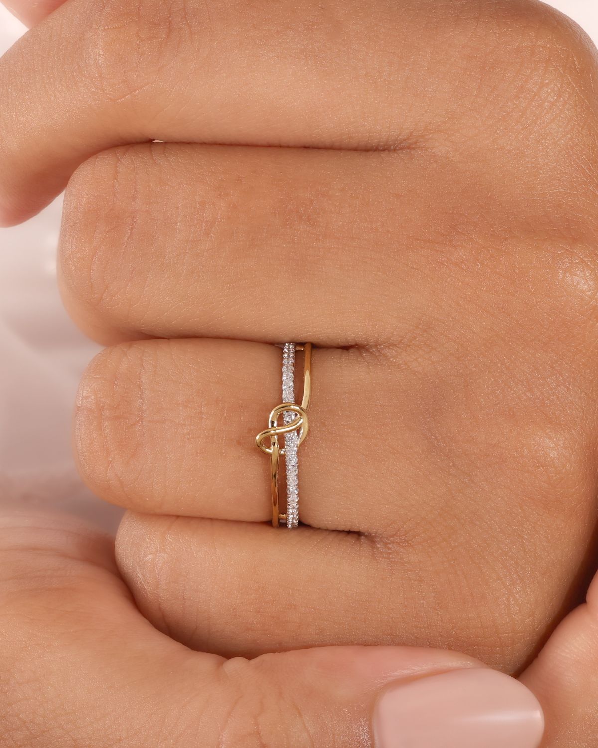 Gold Plated Knot Ring