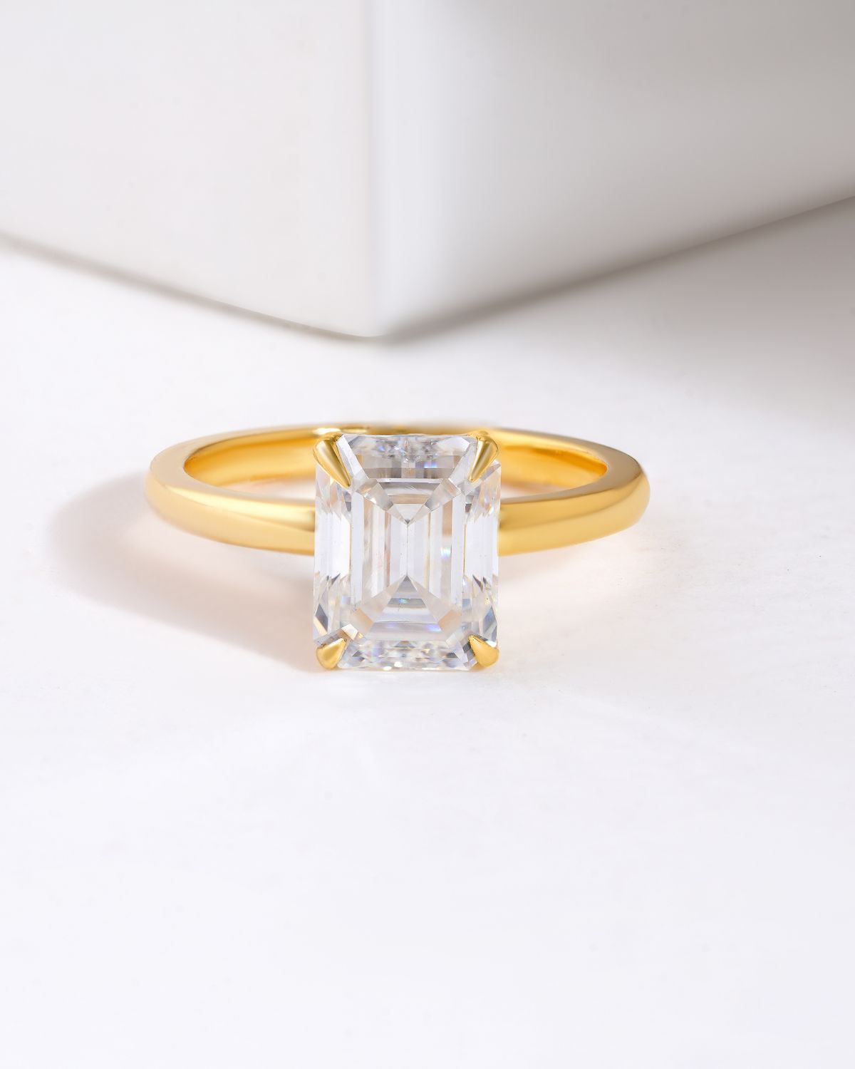 2ct Emerald-cut classic solitaire ring