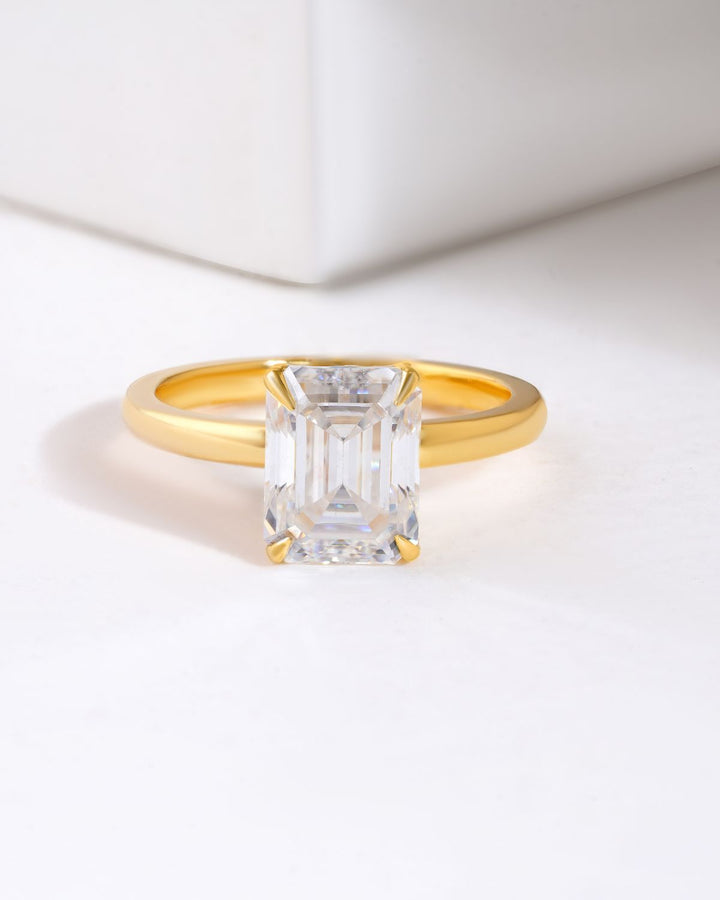 2ct Emerald-cut classic solitaire ring