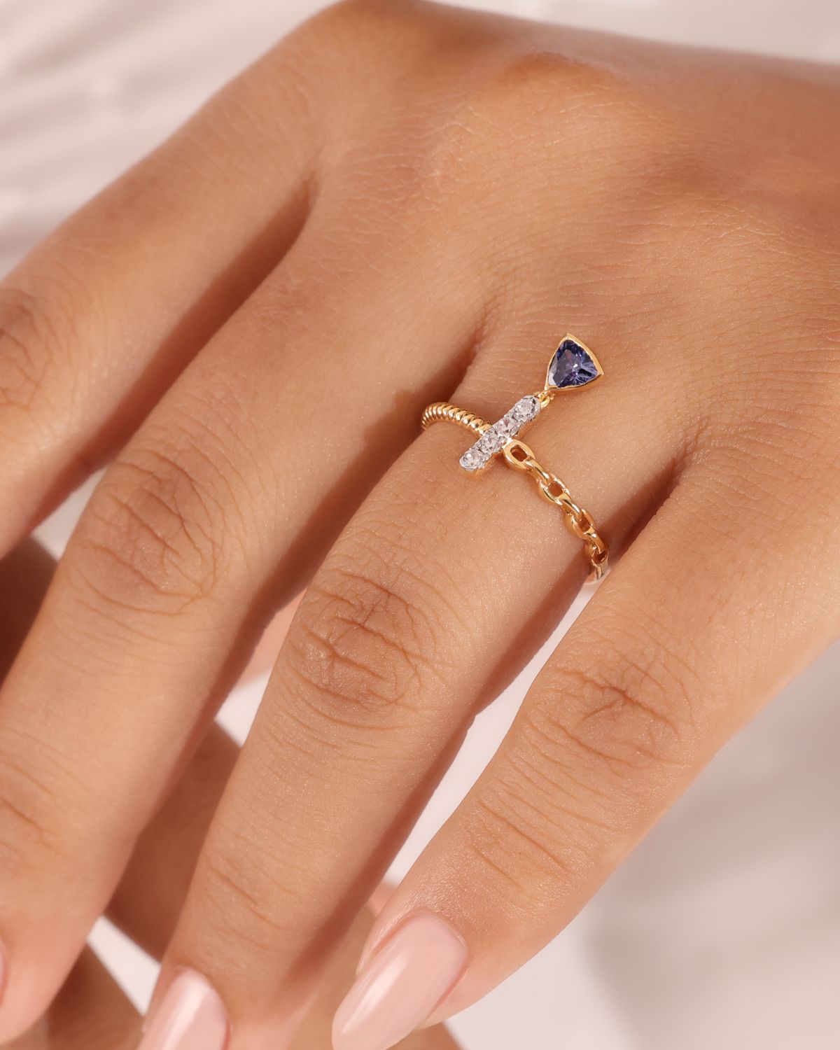 Emily Diamond Crush Ring | Gold Vermeil