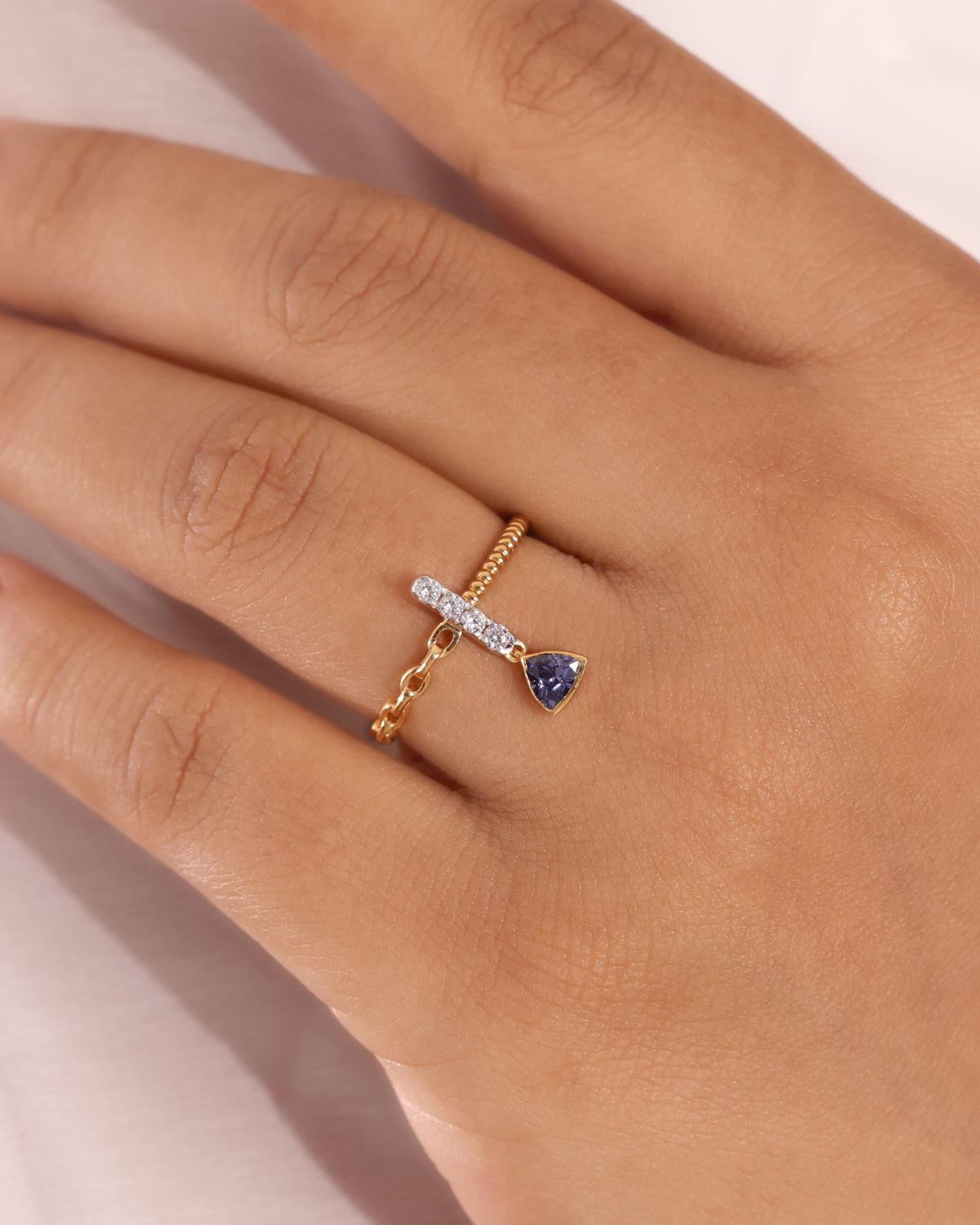 Emily Diamond Crush Ring | Gold Vermeil