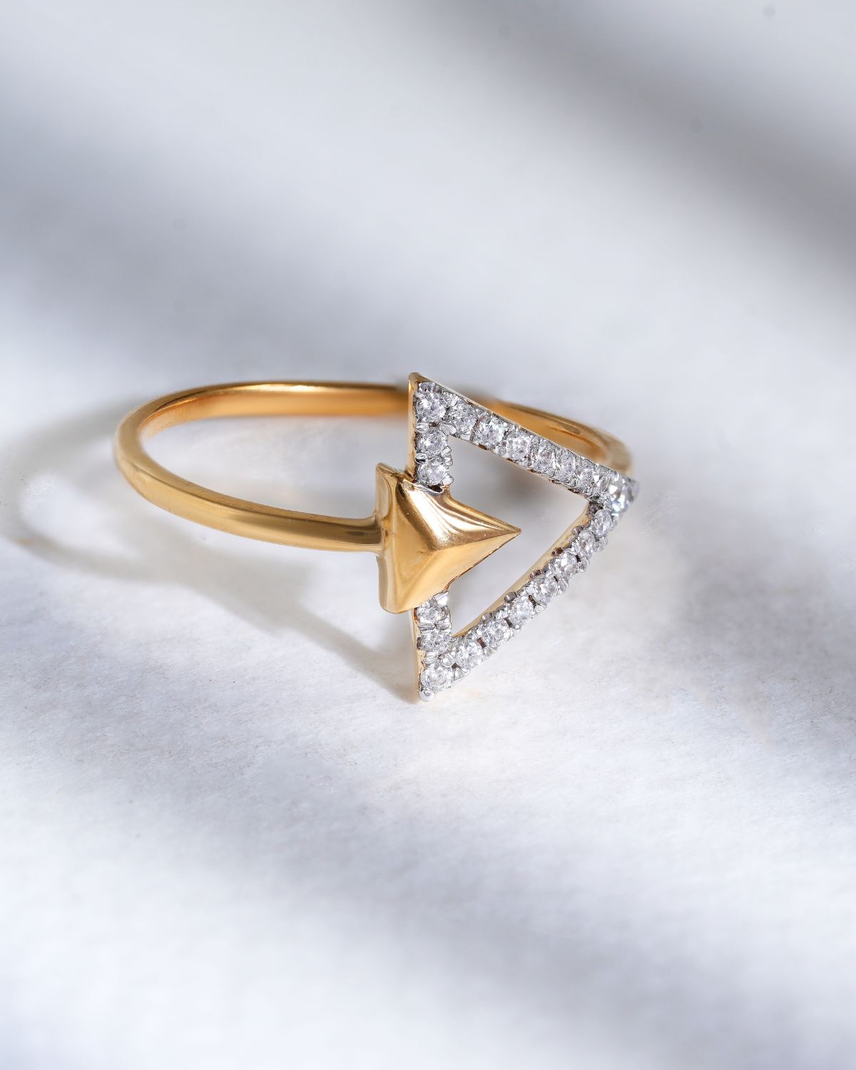 Eva moissanite diamond ring | Gold Vermeil