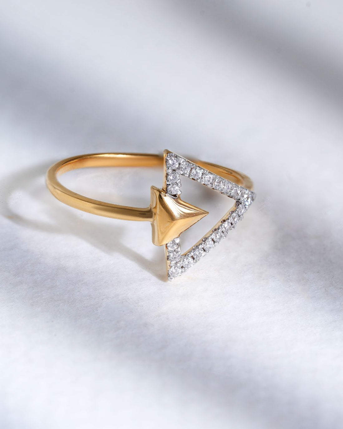 Eva moissanite diamond ring | Gold Vermeil