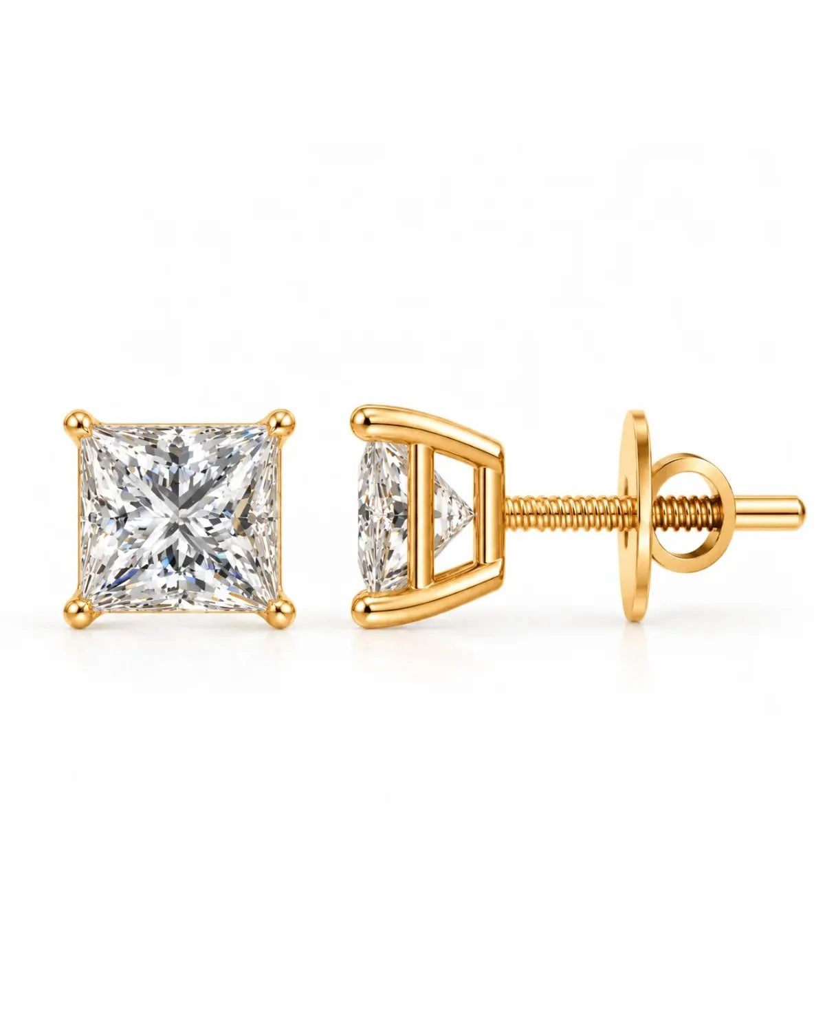 Princess Studs | Gold Vermeil