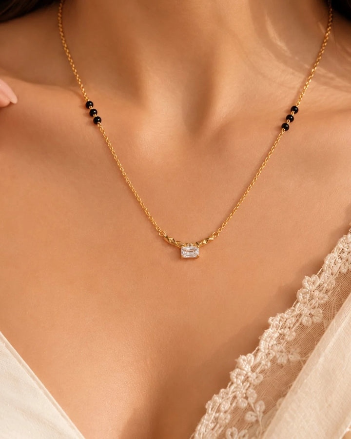 Amaya Diamond Mangalsutra | Gold Vermeil