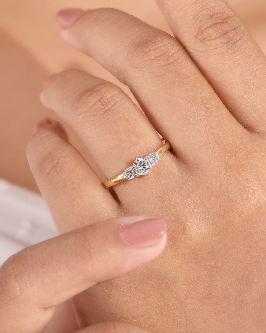 3-Stone Ring with Monzonite Diamond