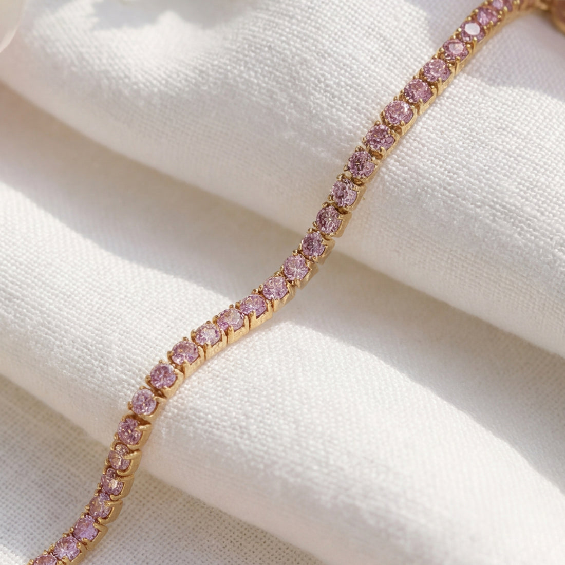 Pink Diamond Tennis Bracelet