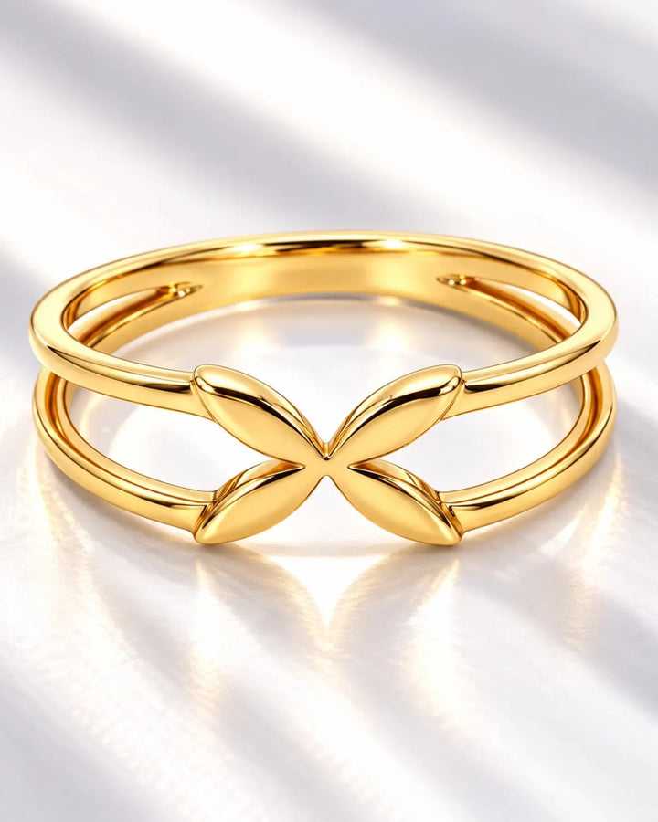 Gold Plated Floral Band