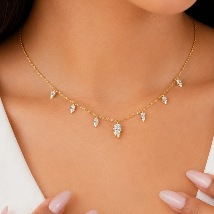 Pear Drop Diamond Necklace