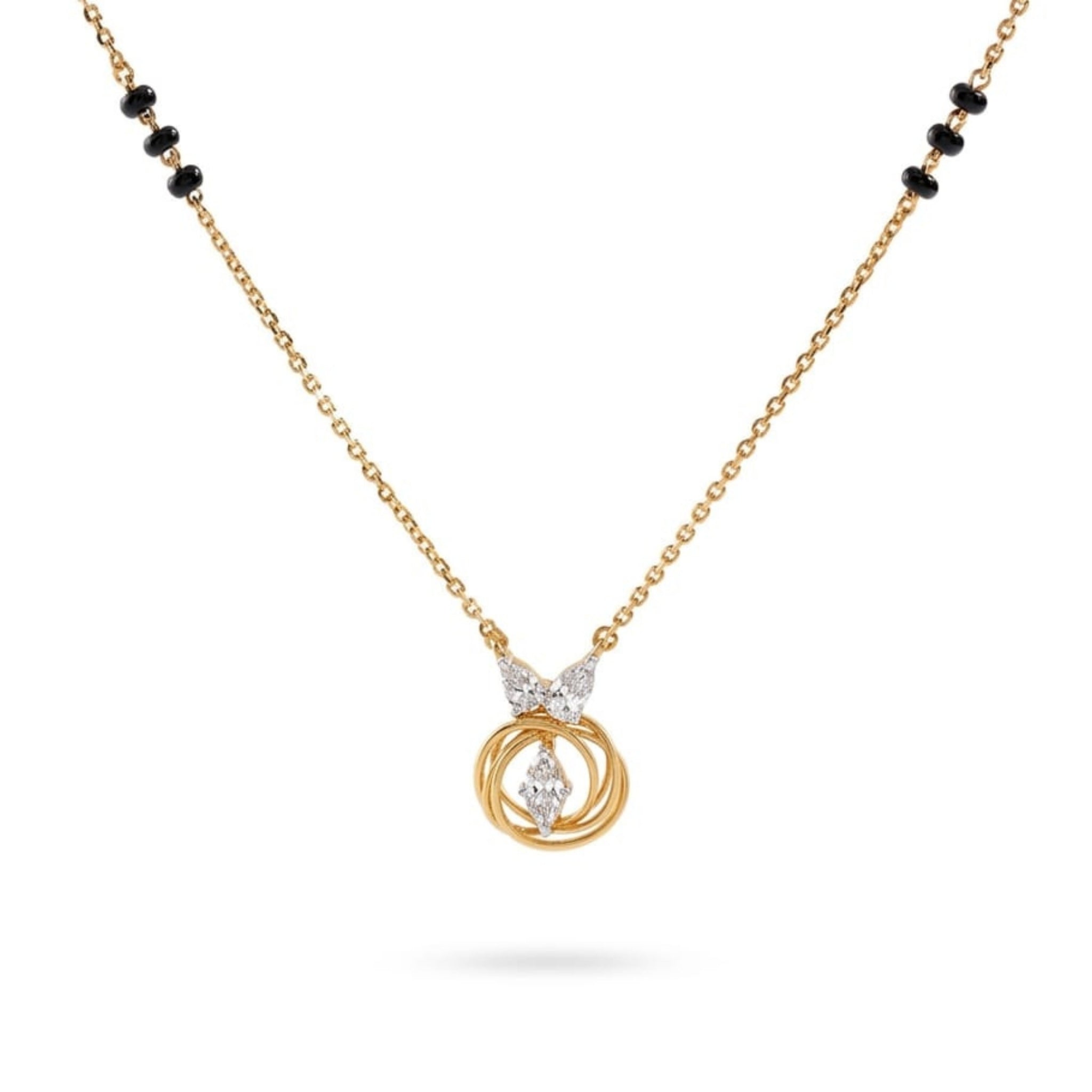 Aura Swirl Mangalsutra | Gold Vermeil