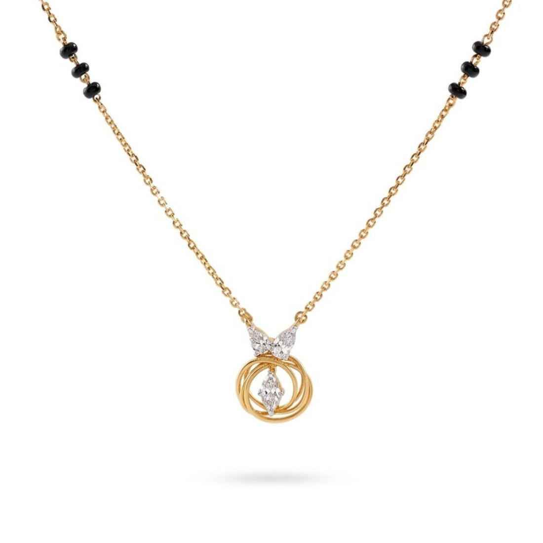 Aura Swirl Mangalsutra | Gold Vermeil