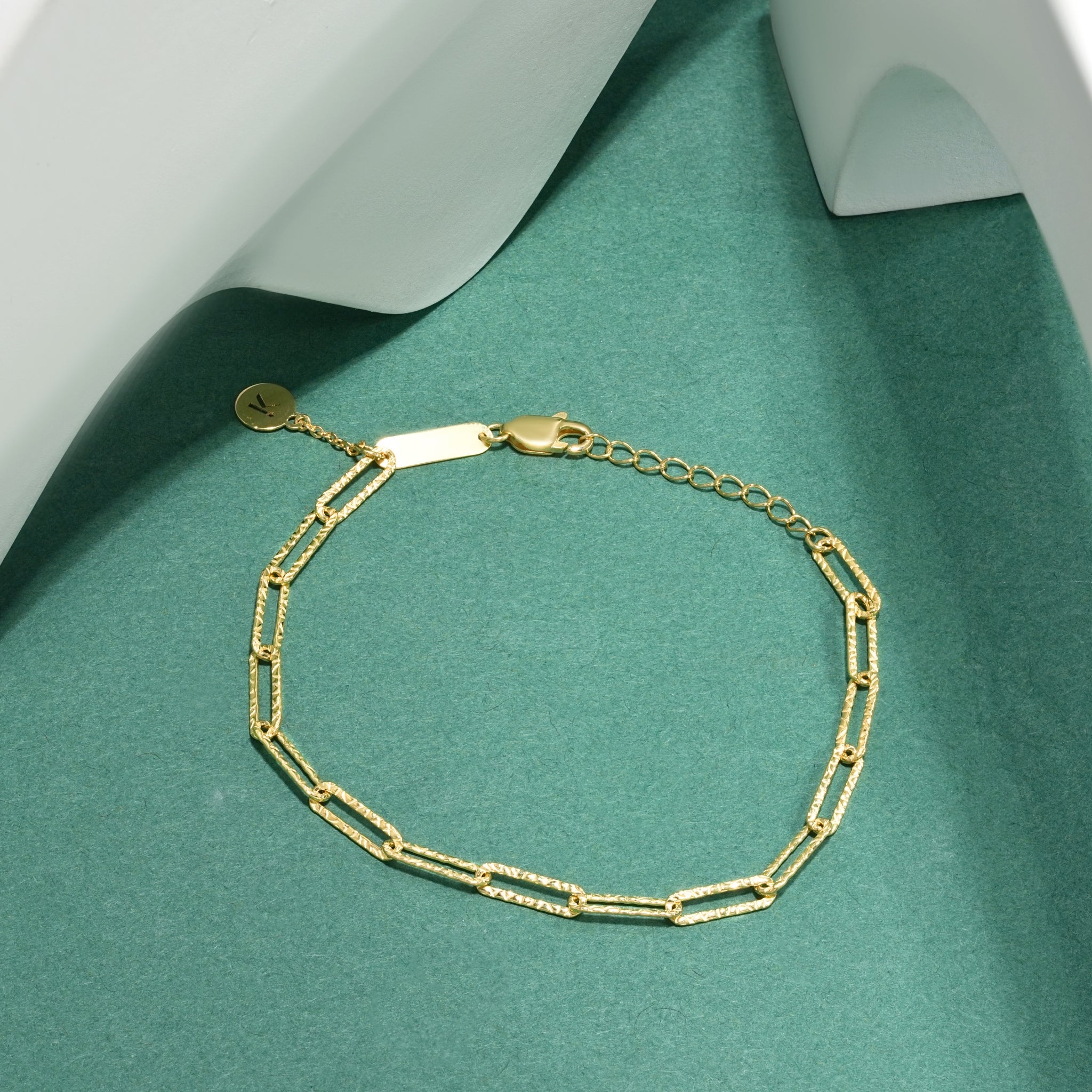 Gold Paperclip Chain Bracelet