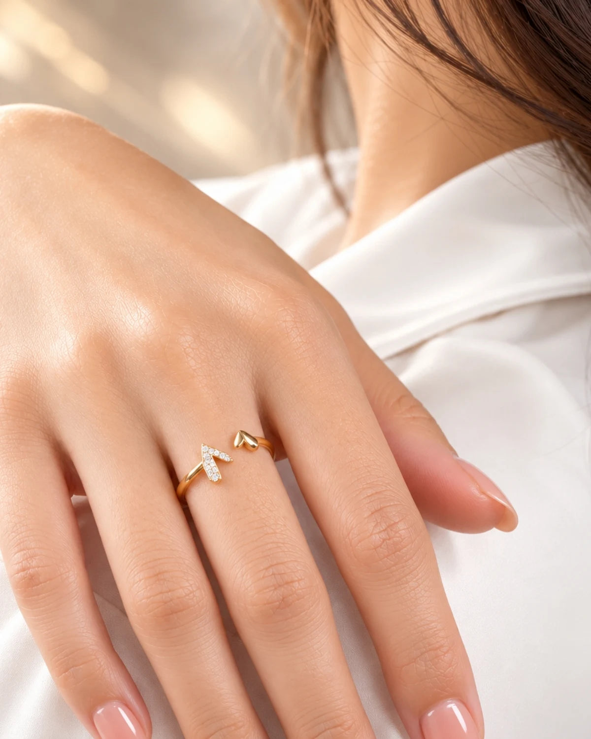 Dual Heart Vermeil Ring