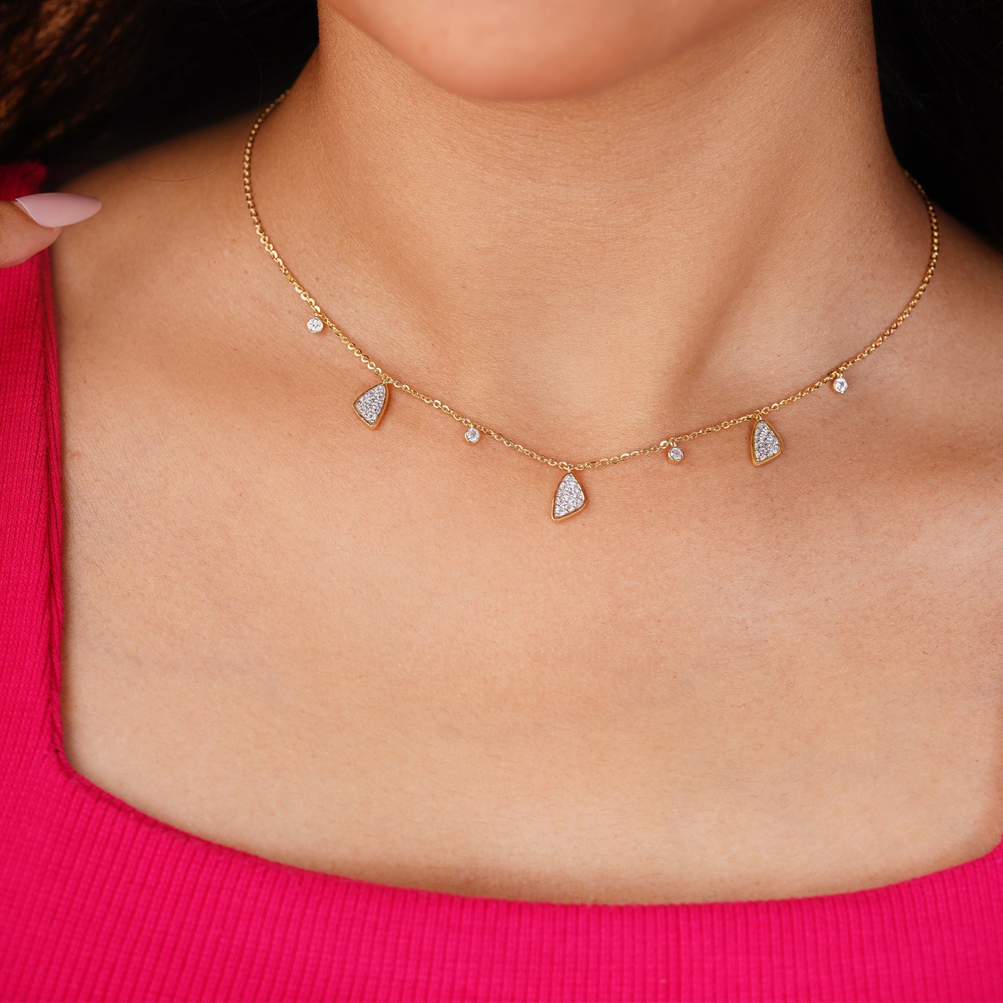Multi Charm Diamond Necklace