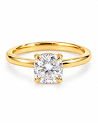 2ct Cushion cut Solitaire ring | Gold Vermeil