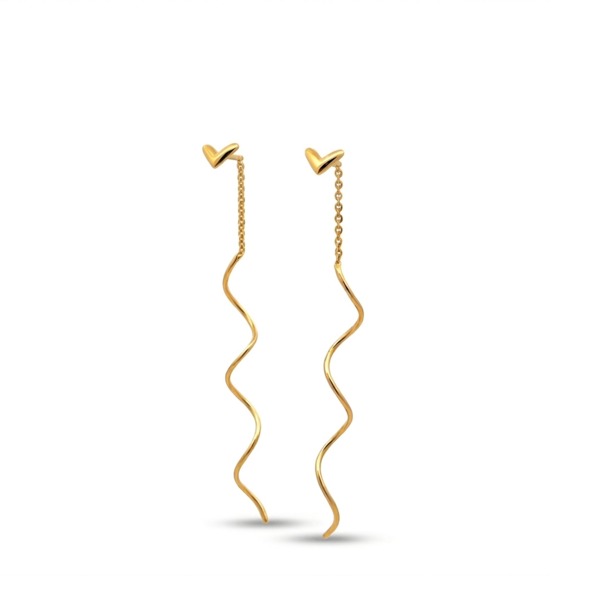 Long Twist Curve Earrings